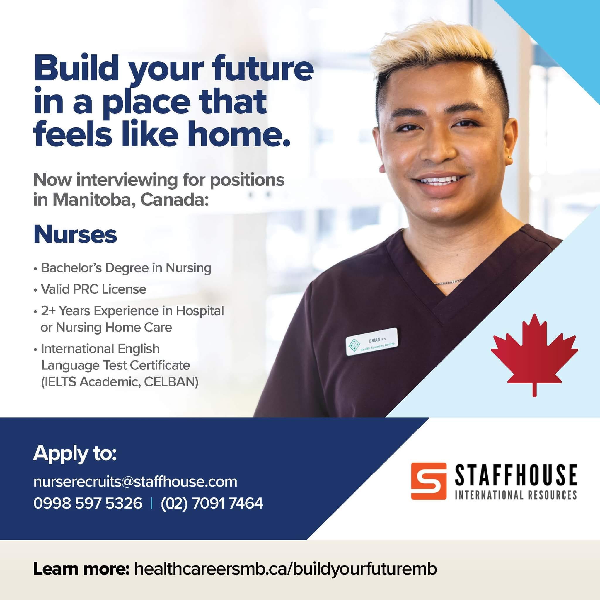 Manitoba nurses job opening