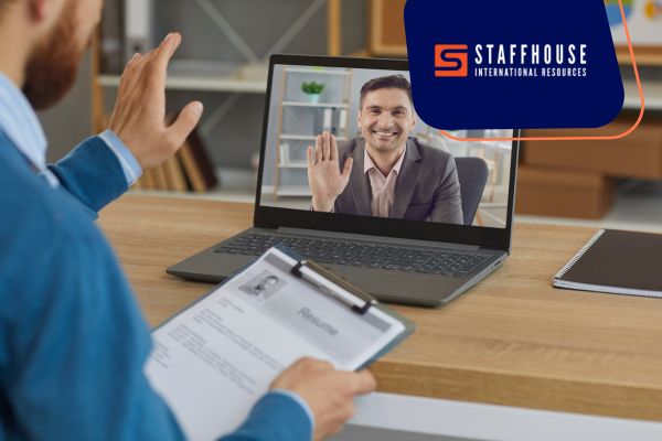 Video conferencing setup addressing hard-to-fill roles in New Zealand, showcasing remote collaboration tools.